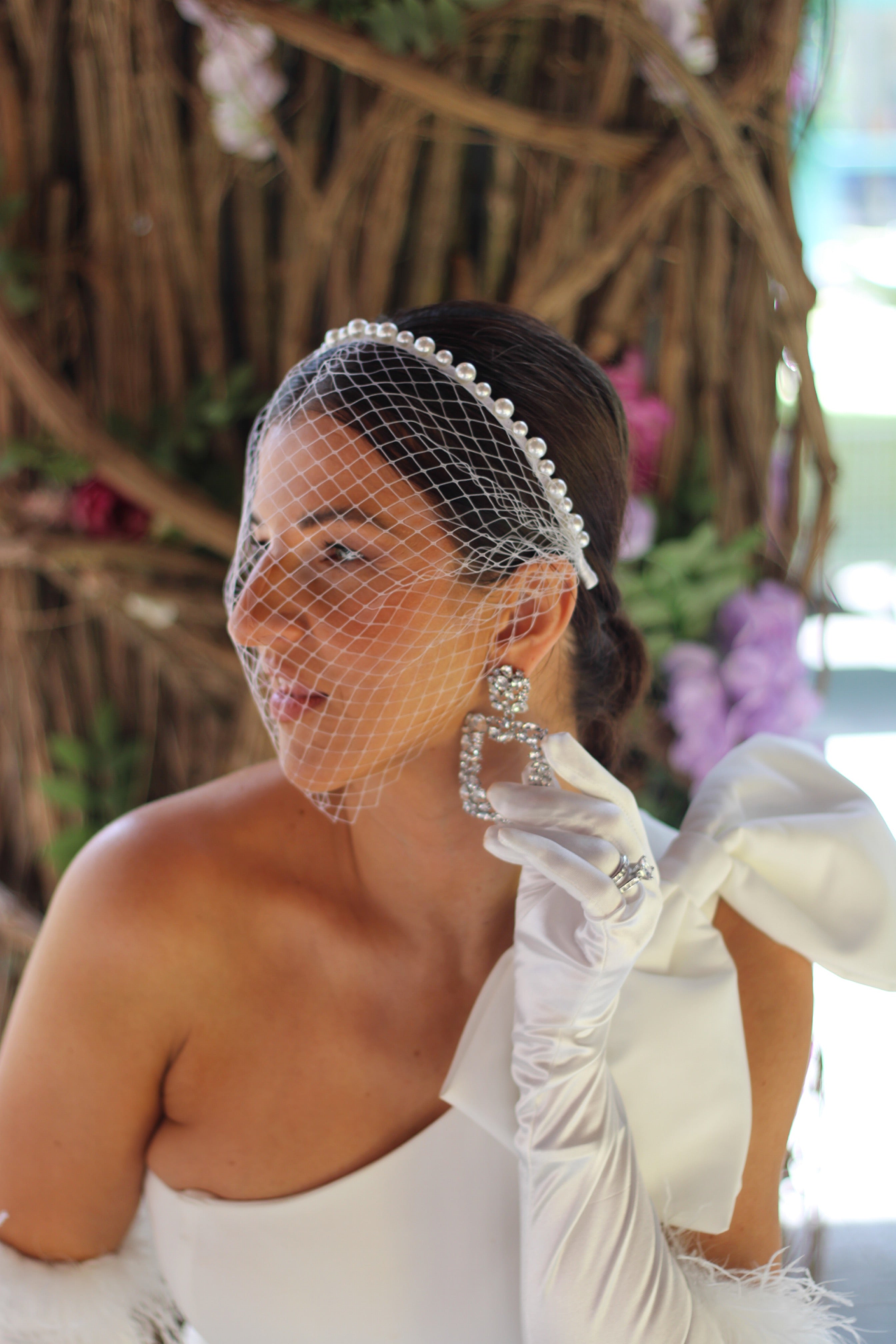 Pearl Birdcage Wedding Veil
