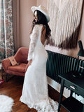 Lace Long Sleeve Bridal Gown - Velo Bianco