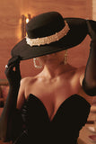 Black Pearl Wedding Hat