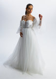 Try At Home - Kimi Bridal Gown with detachable sleeves - Velo Bianco