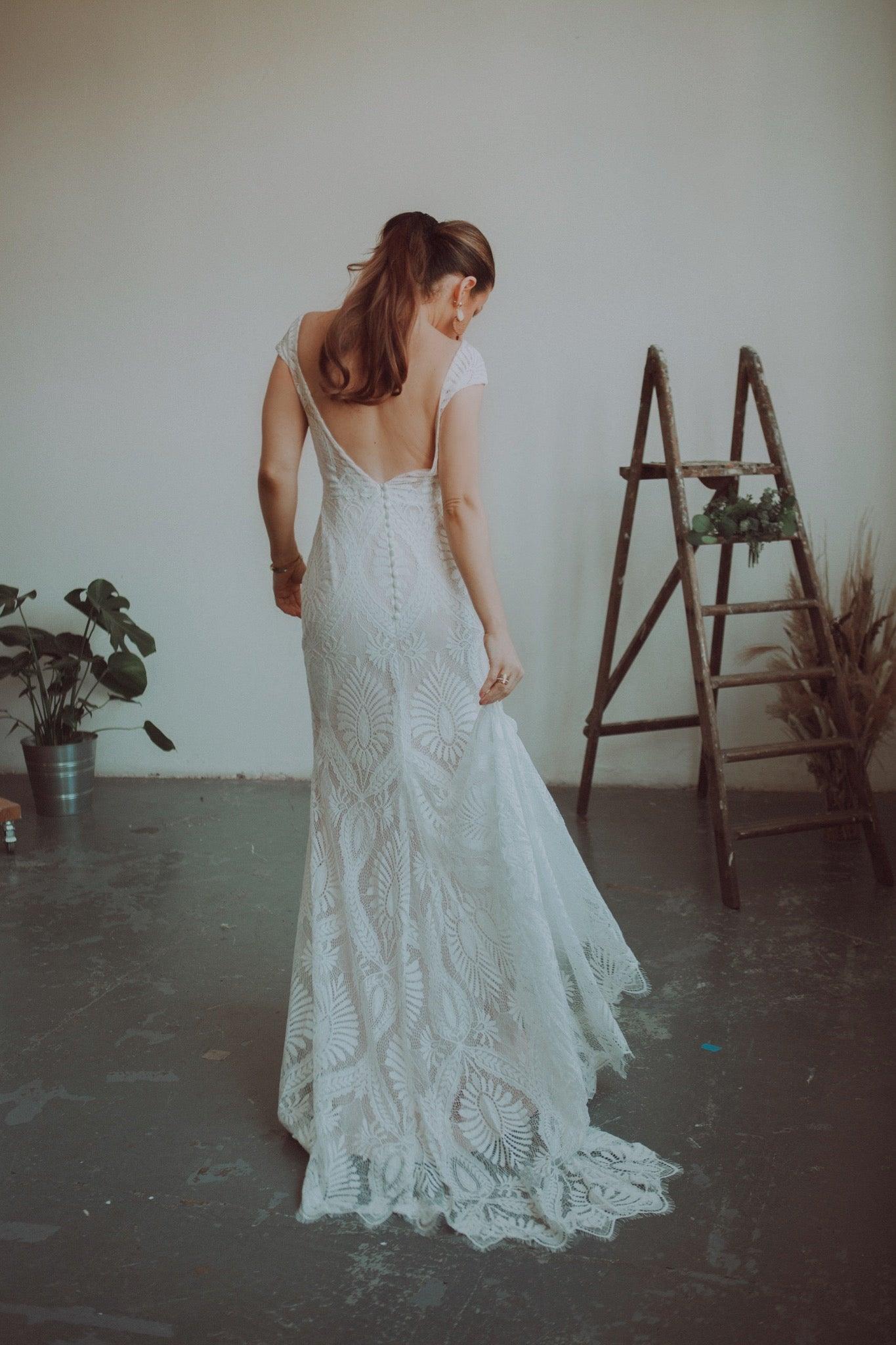 Jenny by Jenny Yoo Sheridan Drop-Waist Stretch-Satin Wedding Gown |  Anthropologie